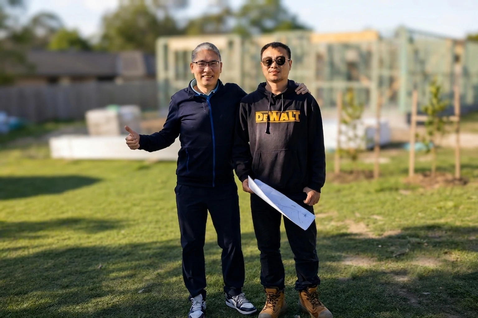 Leon and Jason together on a Brisbane project site